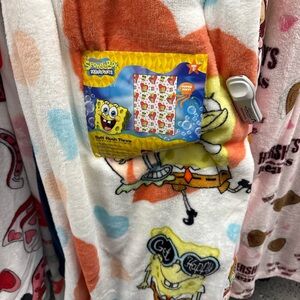SpongeBob SquarePants Colorful Plush Throw Blanket